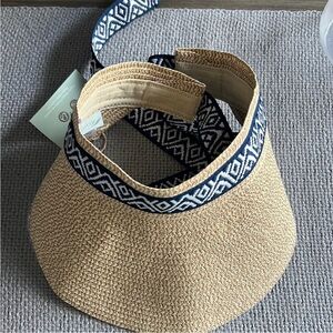 NWT Sea and Grass Straw Visor